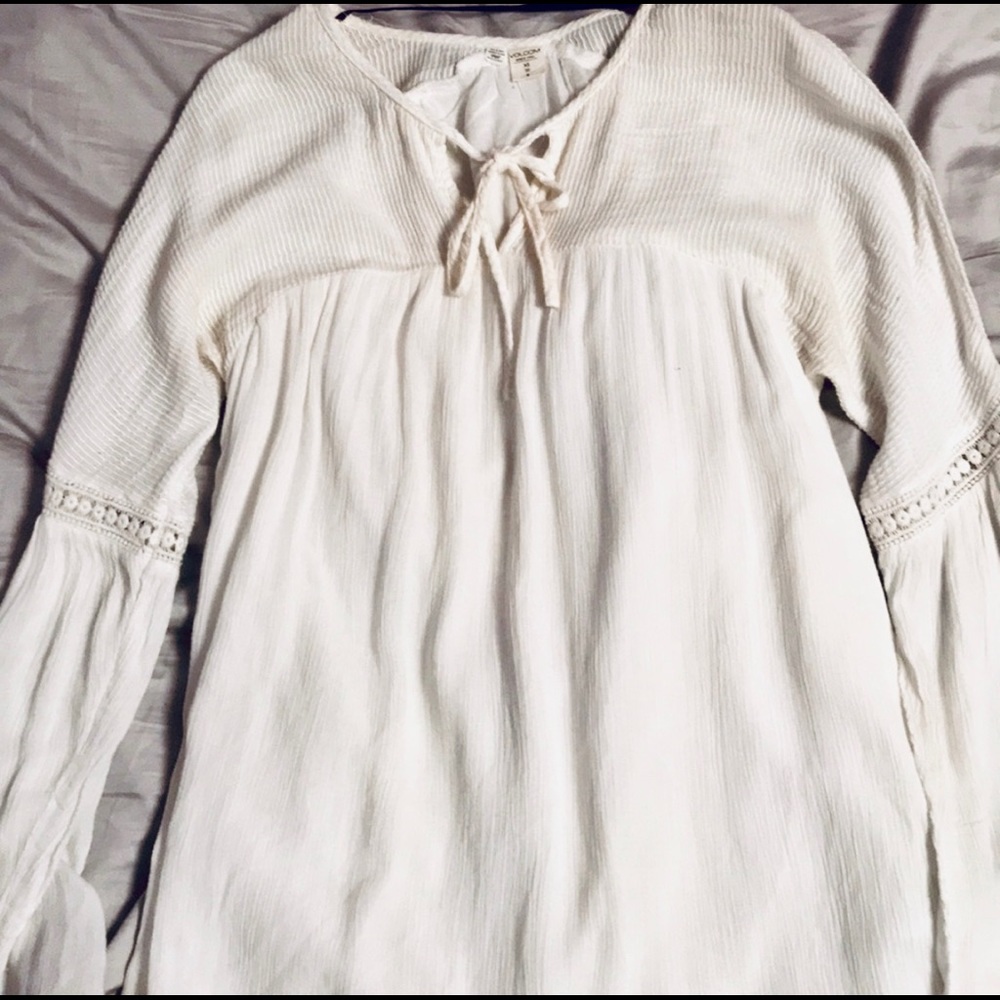 White VOLCOM peasant dress